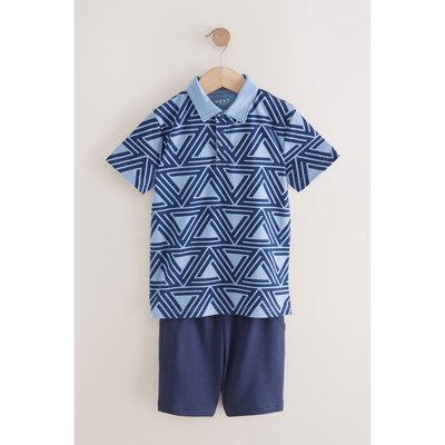 Polo à motif et short ensemble NEXT