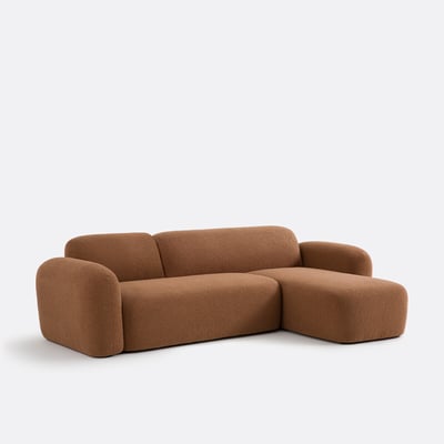 Sofá esquinero reversible, en bouclé grueso, Danilo LA REDOUTE INTERIEURS