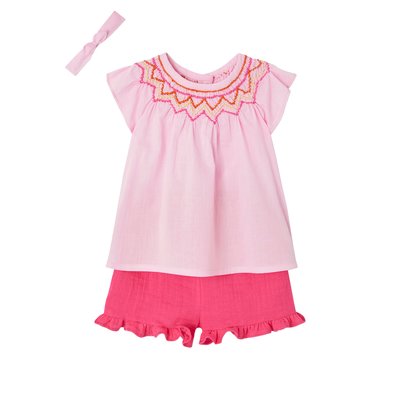 Ensemble blouse, short et bandeau VERTBAUDET