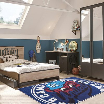 Tapis enfant tissé UC BEAR UN AMOUR DE TAPIS