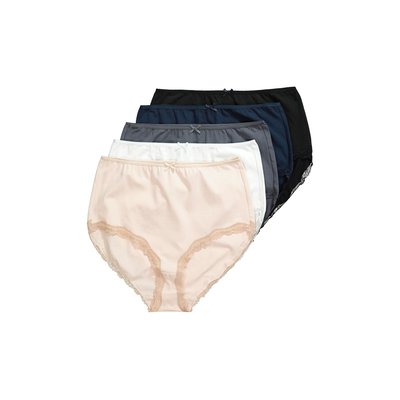Culottes maxi, lot de 5. Liseré en dentelle ULLA POPKEN