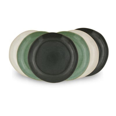 Lot de 6 grandes assiettes, MILA ARTIME