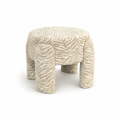 Pouf en polyester tigré, ORION NOW'S HOME