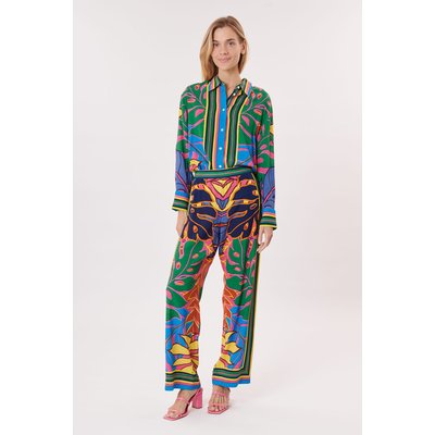 Pantalon ample imprimé et rayé PAULA DERHY