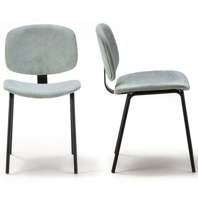 Lot de 2 chaises en velours côtelé - LIV HOMIFAB