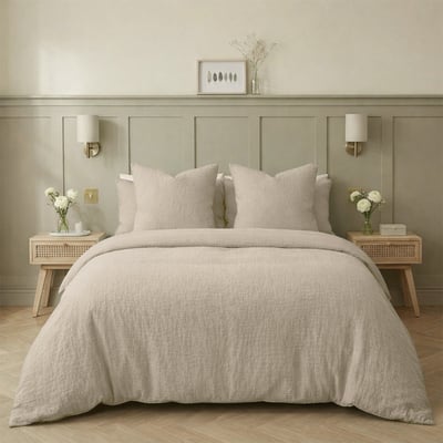 Parure + taies 50x70 gaze de coton ALMA Made in Europe FEBRONIE