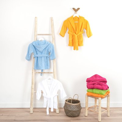 Peignoir enfant capuche en coton bouclette éponge COCOON LINANDELLE
