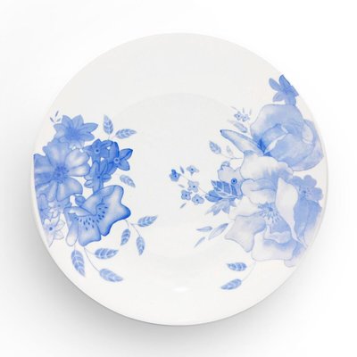 Set of 4 Blue Floral Side Plates WADE POTTERY