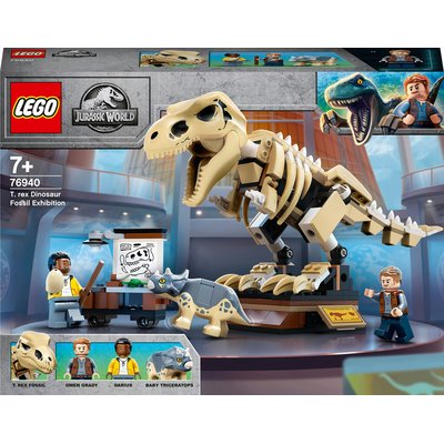L’exposition du fossile du t. rex LEGO