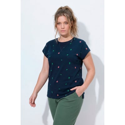 T-shirt en coton bio, motif artichauts ULLA POPKEN