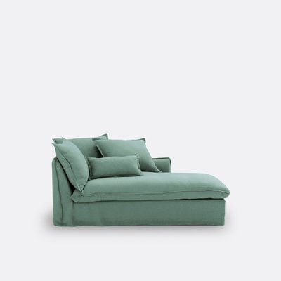 Longchair, gekreukt linnen, Odna LA REDOUTE INTERIEURS