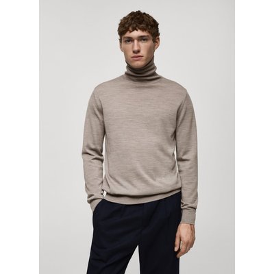 Pull-over 100 % laine mérinos col montant MANGO MAN