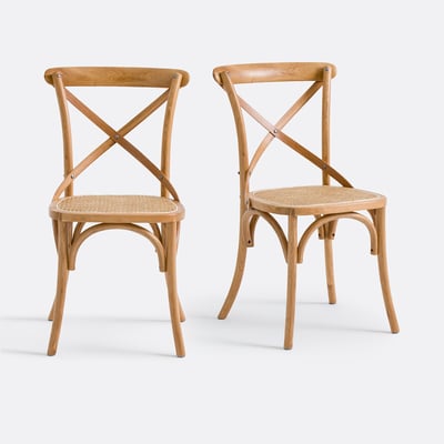 Lot de 2 chaises chêne et cannage Cedak LA REDOUTE INTERIEURS