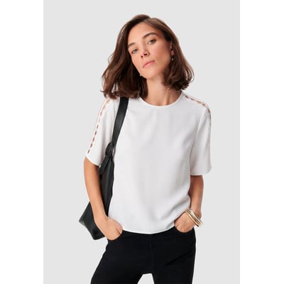Top dentelle manches IKKS