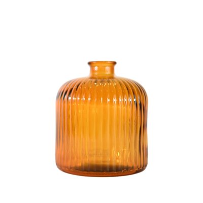 Vase en verre recyclé strié h 18 cm KOKILLE SENSEI MAISON