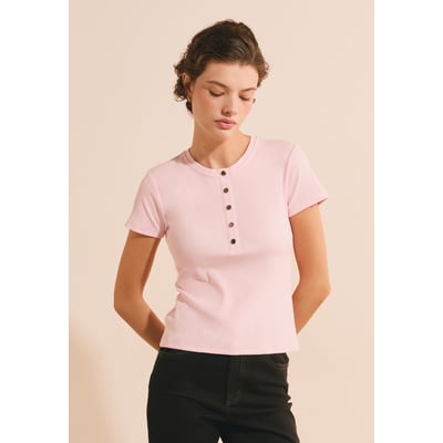 T-shirt manches courtes en coton ABBY ETAM