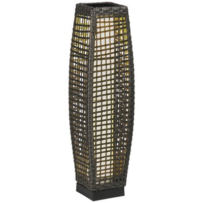 Lampadaire LED solaire de jardin style colonial résine filaire OUTSUNNY