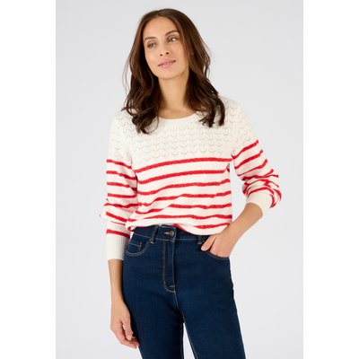 Pull rayures et maille ajourée Thermolactyl DAMART