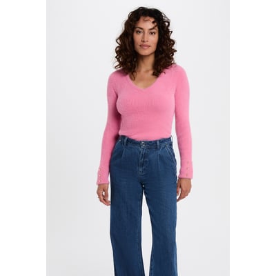 Pull col V en fine maille MORGAN