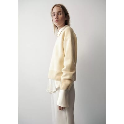 Pull-over laine col rond MANGO
