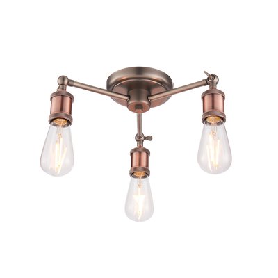 Industrial 3 Bulb Ceiling Light SO'HOME