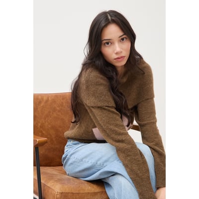 Pull droit manches longues bardot BONOBO