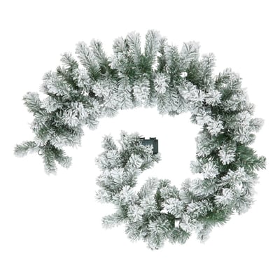 Guirlande de Noël lumineuse naturelle floquée 180 cm FEERIC LIGHTS & CHRISTMAS