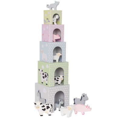 Cubes à empiler animaux de la ferme JABADABADO