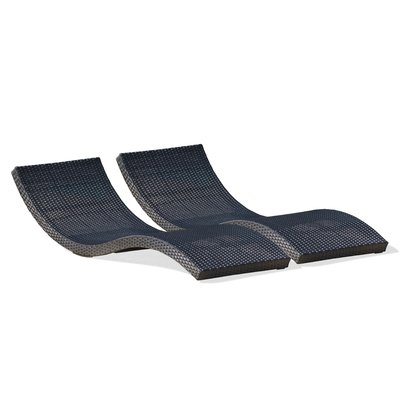 Lot de 2 bains de soleil résine tressée CANCUN DCB GARDEN
