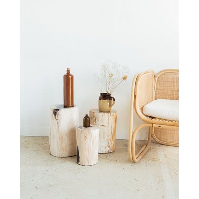 Table d'appoint en bois pétrifié Hanna N°427 - Bon état DEBONGOUT