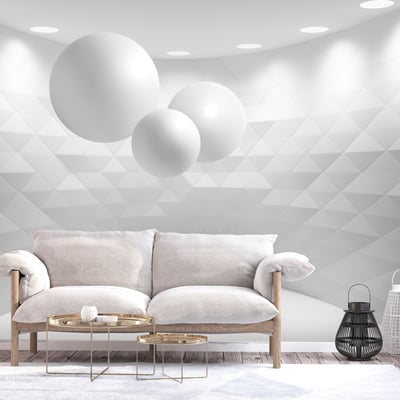 Papier peint intissé panoramique 3D et Perspective Geometric Room EDEN