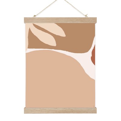 Floraë, affiche +  cadre chêne. 50cm x 70cm COTTON BIRD