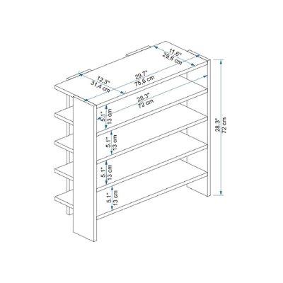 Etagère à chaussures en aggloméré Sargel HANAH HOME