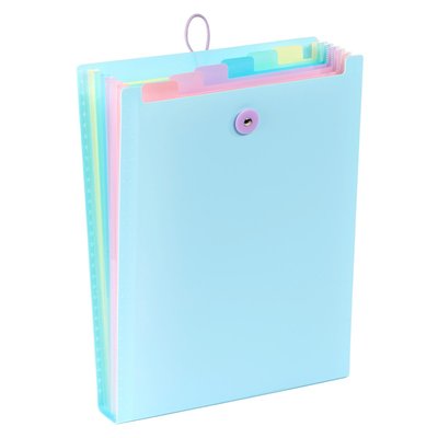 Trieur extensible 6 compartiments bleu pastel - format sac à dos VIQUEL