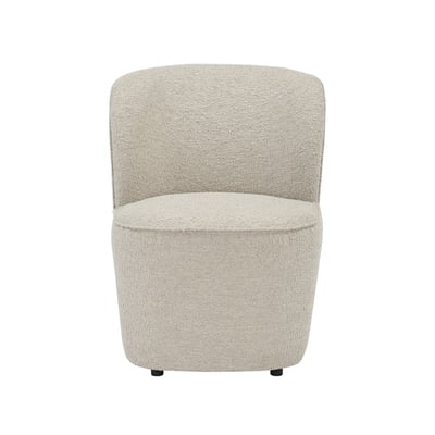 Fauteuil en bouclette écru ZAGO