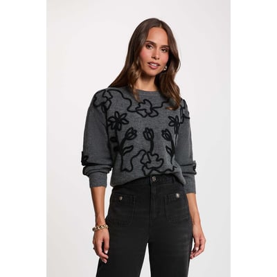 Pull col rond fantaisie MORGAN