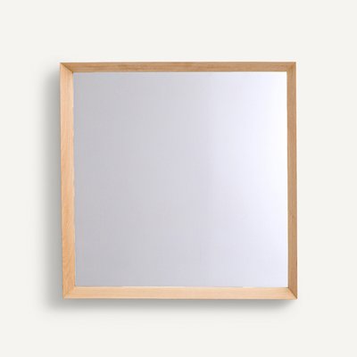 Miroir carré chêne massif H80 cm, Andromède AM.PM