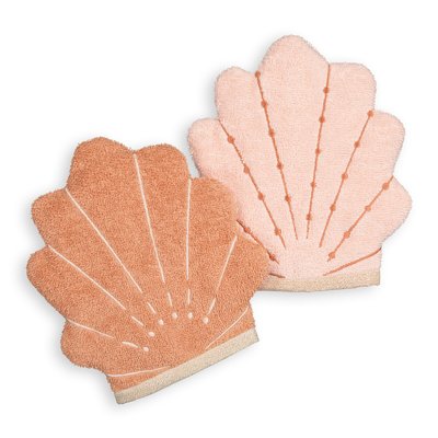 2er-Pack Waschlappen Shelly, Bio-Baumwolle LA REDOUTE INTERIEURS