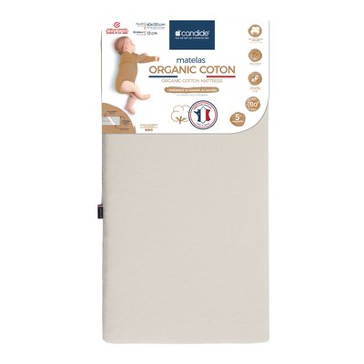 Matelas bébé Organic Coton déhoussable 12 cm - CANDIDE] CANDIDE