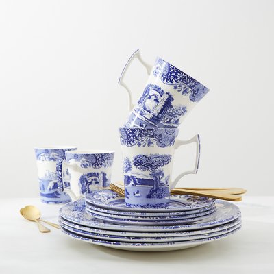 12-Piece Blue Italian Dinner Set SPODE