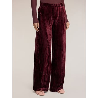 Pantalon palazzo en velours effet plissé MOTIVI