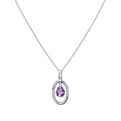 Collier en argent 925 et oxyde de zirconium CLEOR