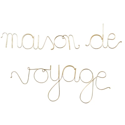 Mot fil de laiton "MAISON DE VOYAGE" -  LOJI HOME MAISON
