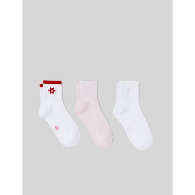 Lot de 3 paires de chaussettes fleurs BZB