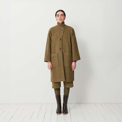 Manteau D'hiver à Carreaux Kaki/vert Olive Taille 12 - Marque Evie, Occasion Très Bon état - Mixte
