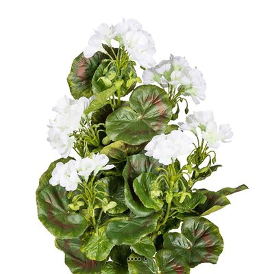 Geranium artificiel en piquet 40 cm 7 tetes ARTIFICIELLES