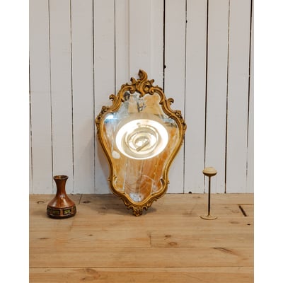 Miroir en résine doré Georges N°1525 - Bon état DEBONGOUT