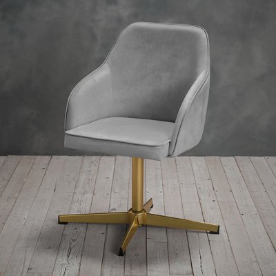 Velvet Office Chair with Gold Base SO'HOME