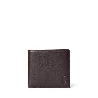 Portefeuille in gekorreld leer POLO RALPH LAUREN