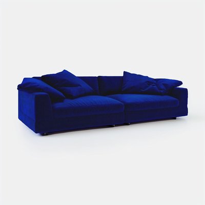 Диван прямой 4-х местный из массива березы и велюра SO'HOME